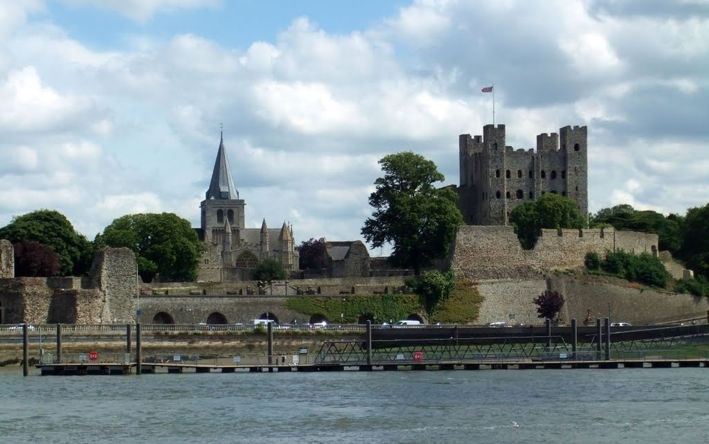 Rochester Castle & Cathedral, Rochester, Kent, UK., Рочестер