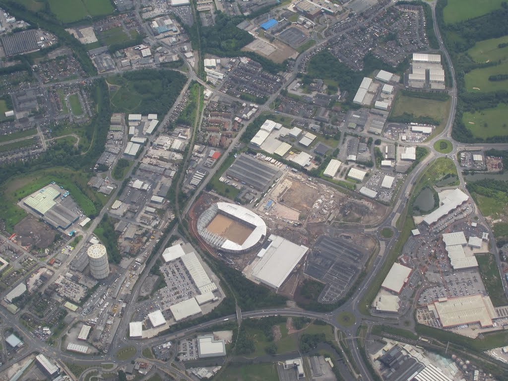 St Helens RLFC stadium under construction - aerial view, Сант-Хеленс