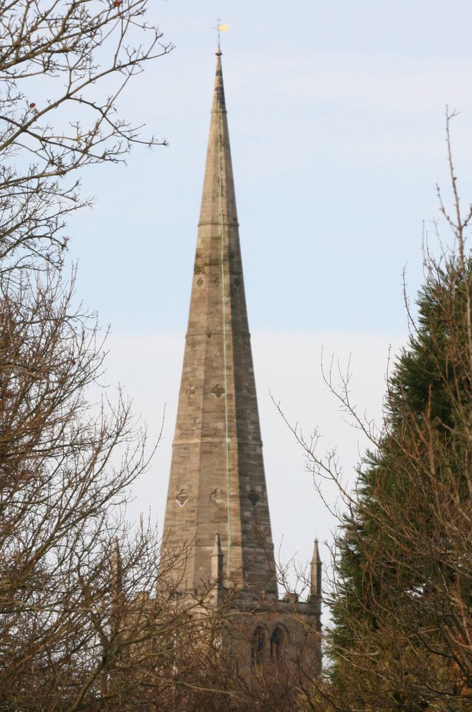 St. Alphege spire from Malvern Park, Солихалл