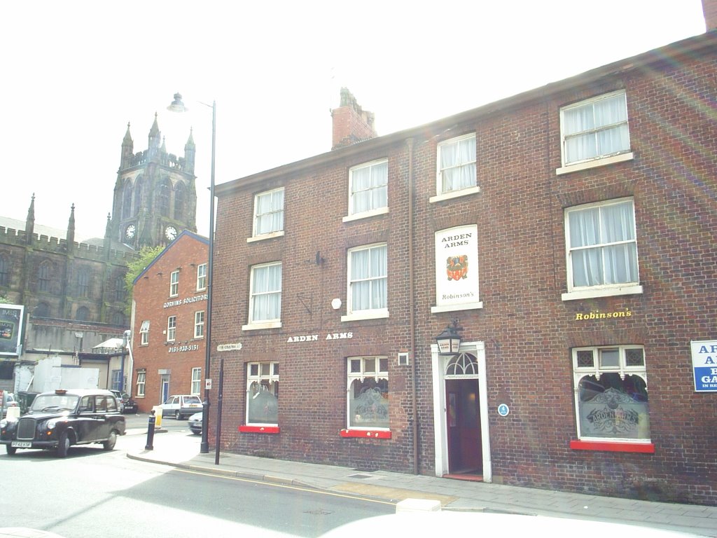 Stockport, Arden Arms and Church, Стокпорт