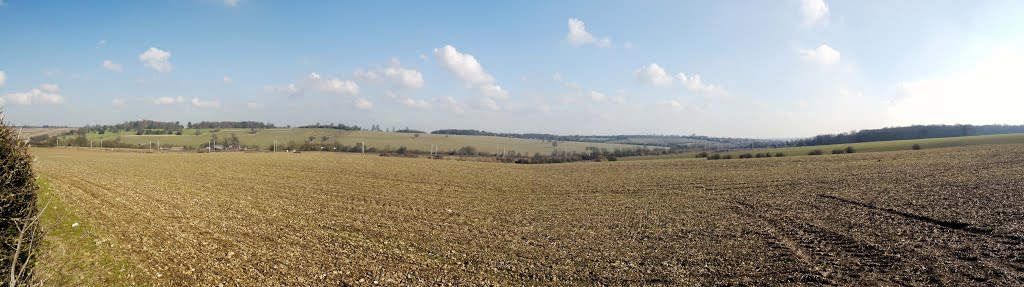 Lea Valley from Cooters End Lane (February), Харпенден