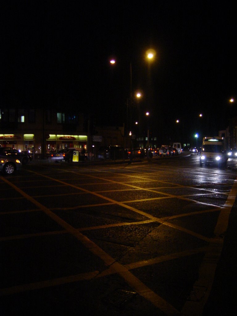Hereford; city center at night, Херефорд