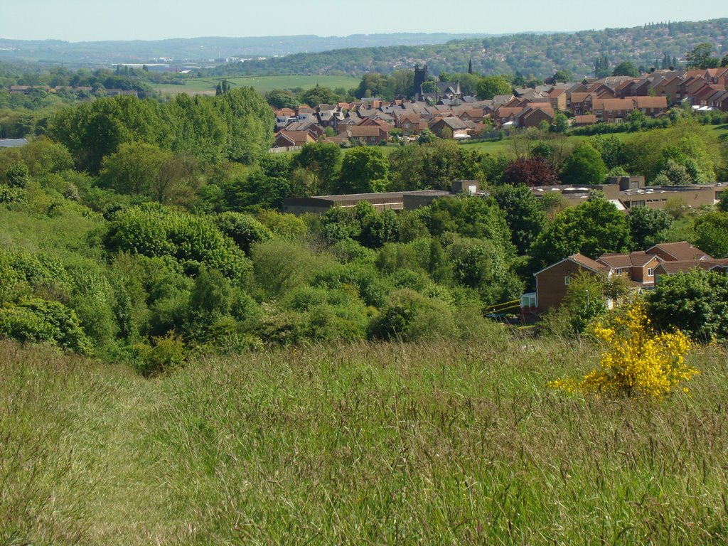 Looking towards Chapeltown from Westwood Country Park with Shiregreen behind, Sheffield S35/S5, Чапелтаун