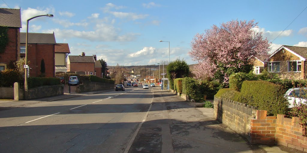 Panorama of Ecclesfield Road looking towards Chapeltown centre 1, Chapeltown, Sheffield S35, Чапелтаун