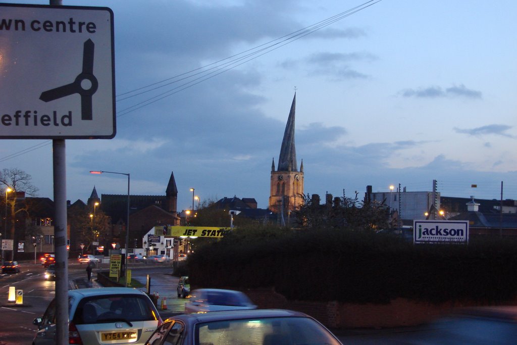 Church of Saint Mary and All Saints ("Crooked Spire") - Chesterfield, to S-E (i), Честерфилд