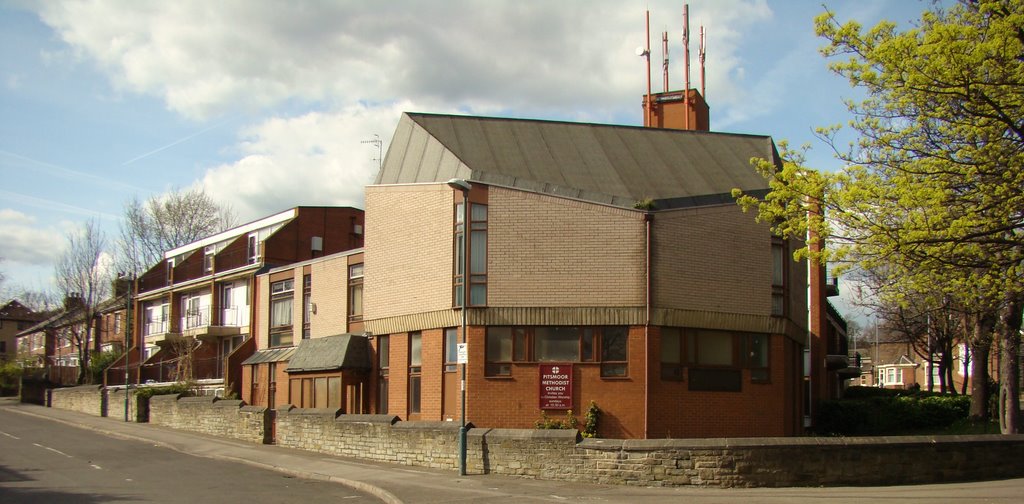 Panorama of Pitsmoor methodist church, Sheffield S3, Шеффилд