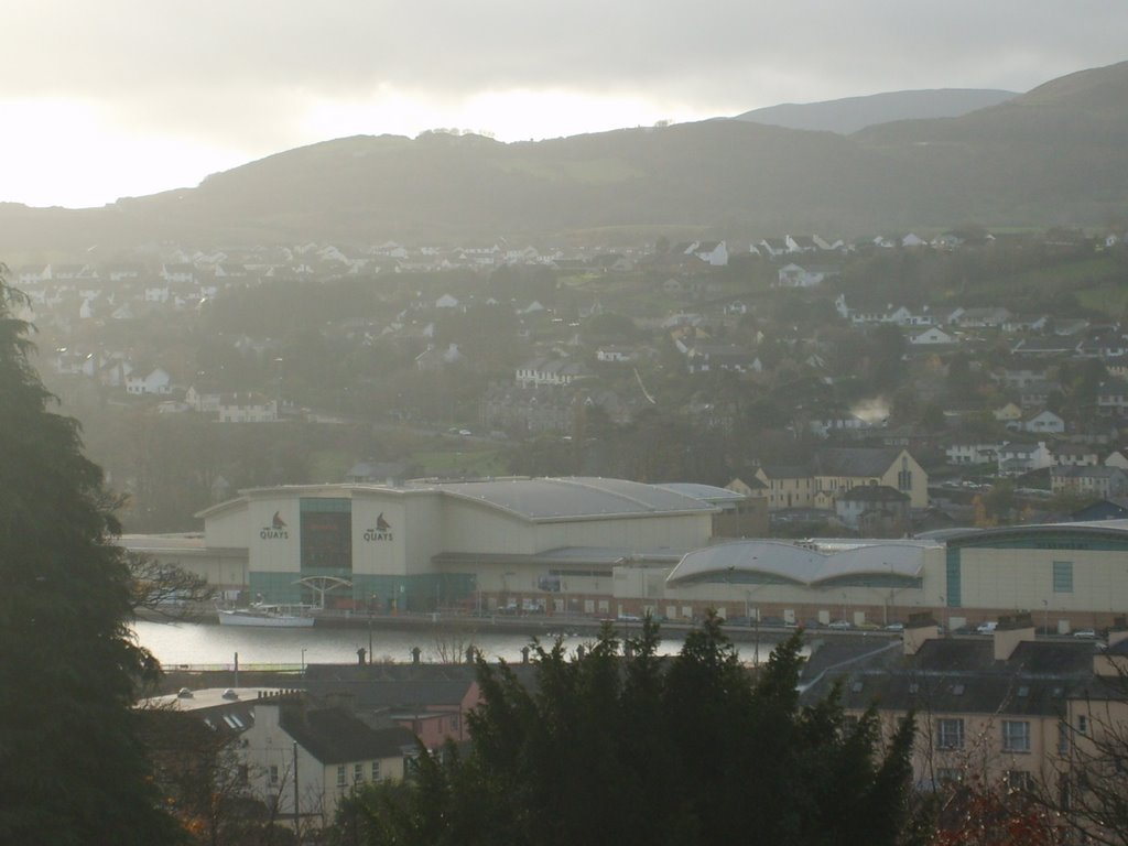 View of Albert Basin and the Quays shopping center from Abbey Heights Newry., Ньюри
