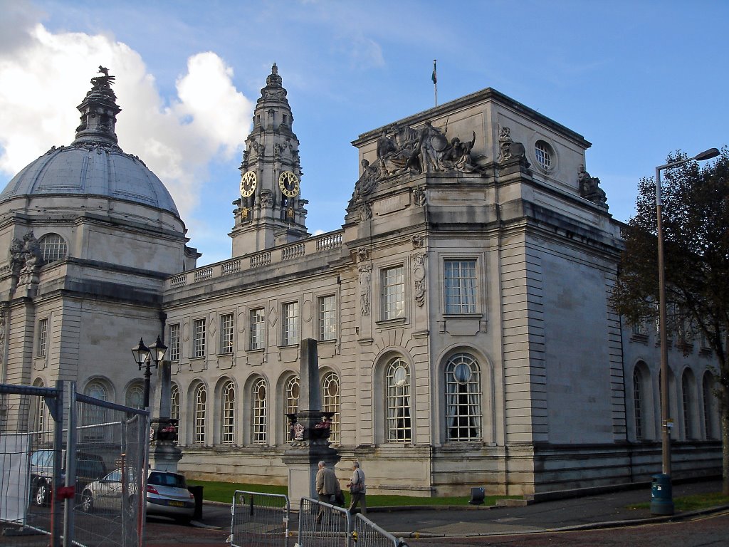 Cardiff city hall, (Caerdydd, Cymru), Кардифф