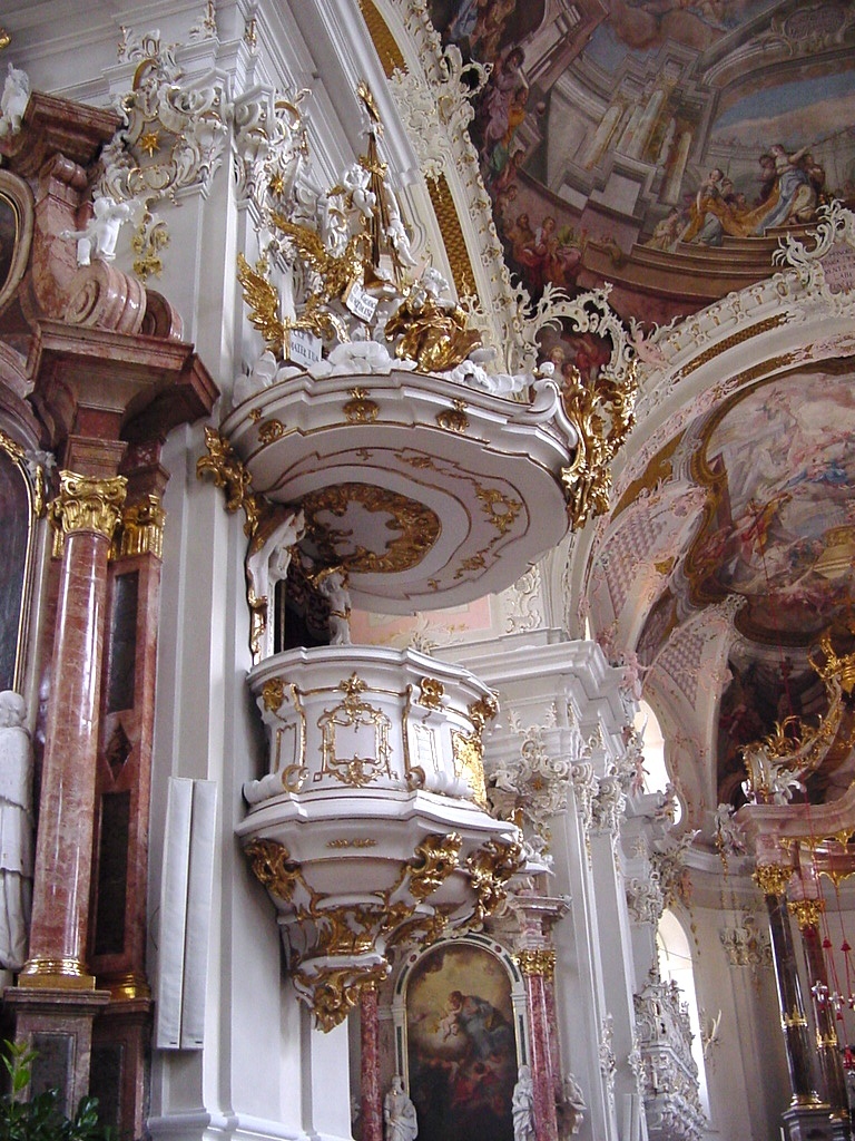 Innsbrück - Austria - Wilten - Basílica - Púlpito - ecm, Инсбрук