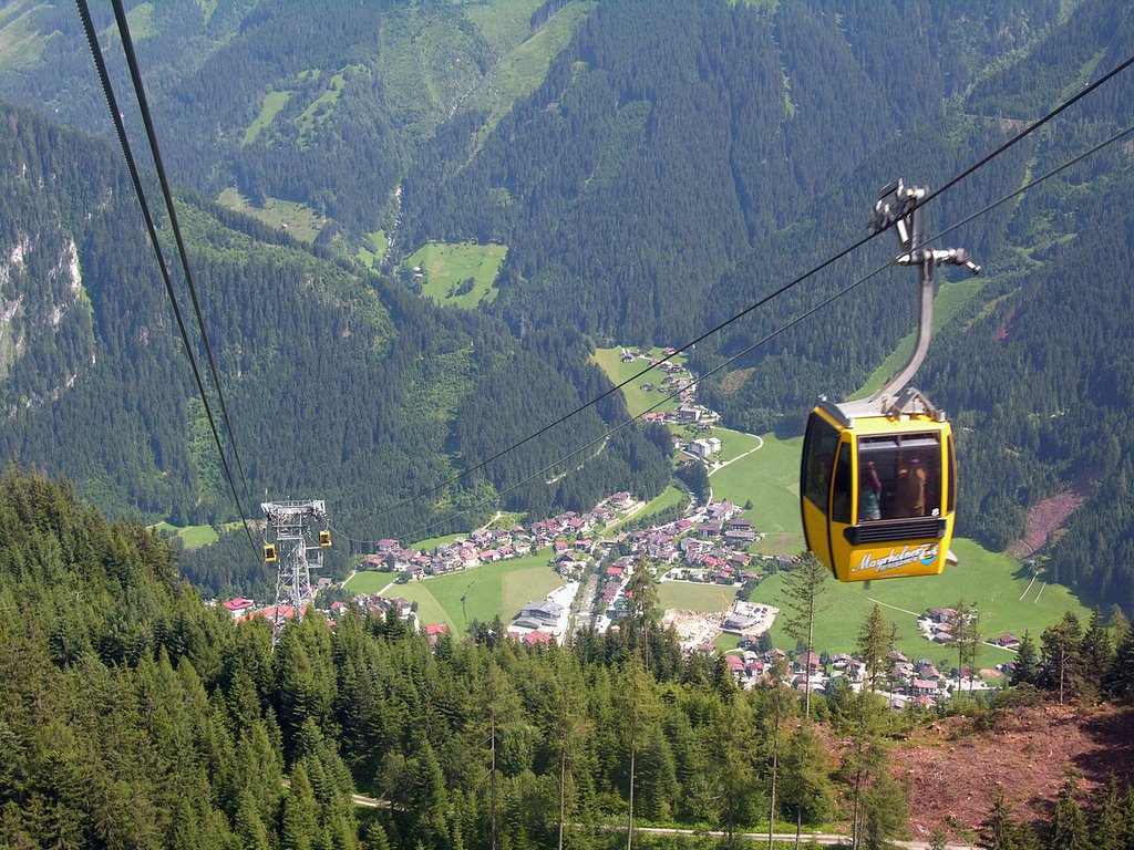 View of Mayrhofen from the Penkenbahn, Майрхофен
