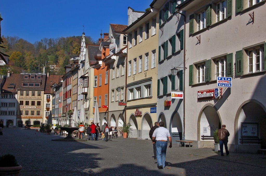 Österreich - Vorarlberg - Feldkirch - Eingang in die Marktgasse bei der Johanniterkirche, Фельдкирх
