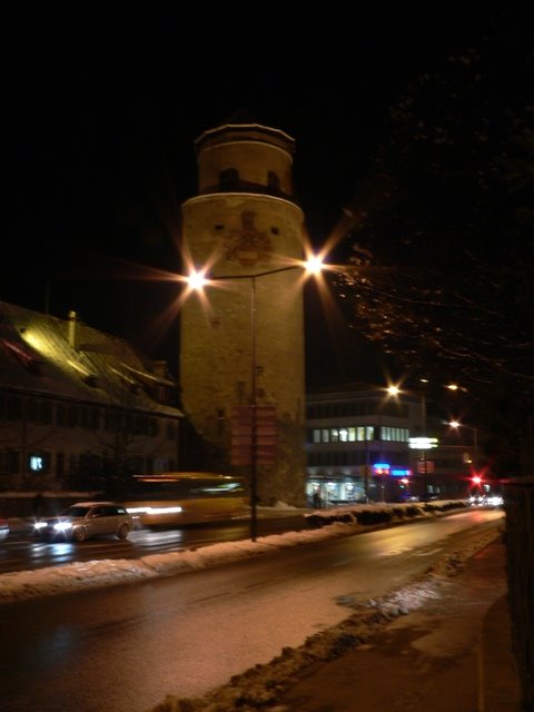 Feldkirch, Katzenturm - Nachtaufnahme, Фельдкирх