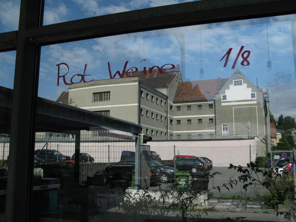Der Blick vom Cafehaus auf das Gefängnis Feldkirch, Фельдкирх