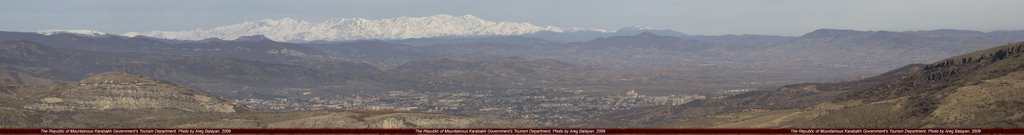 Republic of Mountainous Karabakh. Stepanakert panorama, the capital city of RMK, Степанокерт