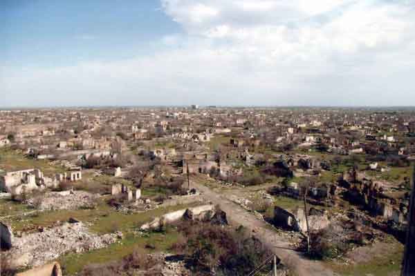 Ruins Aghdam town of Azerbaijan Republic after armenian occupation, Агдам