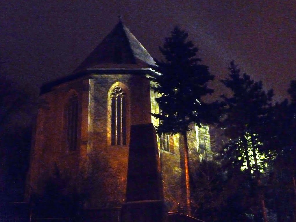Karácsonyi festmény - Avasi templom és a Palóczy emlékmű, Мишкольц