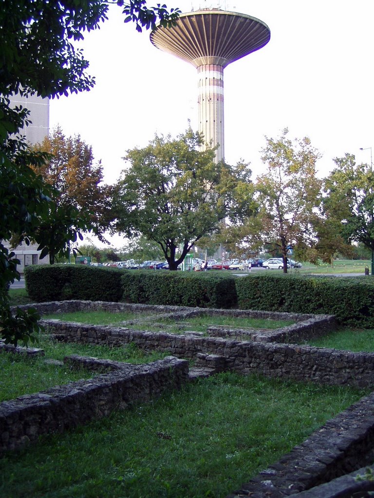Római ikerház maradványok és a víztorony - Dunaújváros, Дунауйварош