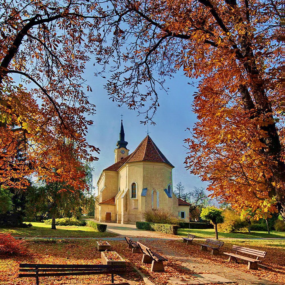 Church, Autumn, Colours... Kis őszi színes - Heves DSC_9073-9074, 9079 Panorama-1, Гионгиос