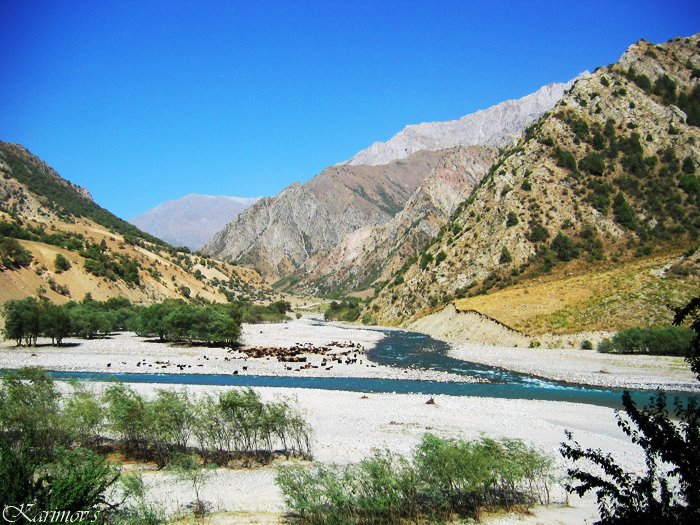 Tajikistan, Sardai miena river, Дангара