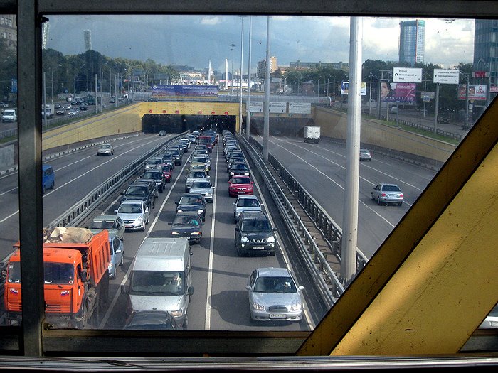 traffic jam on leningradka, Лениградский