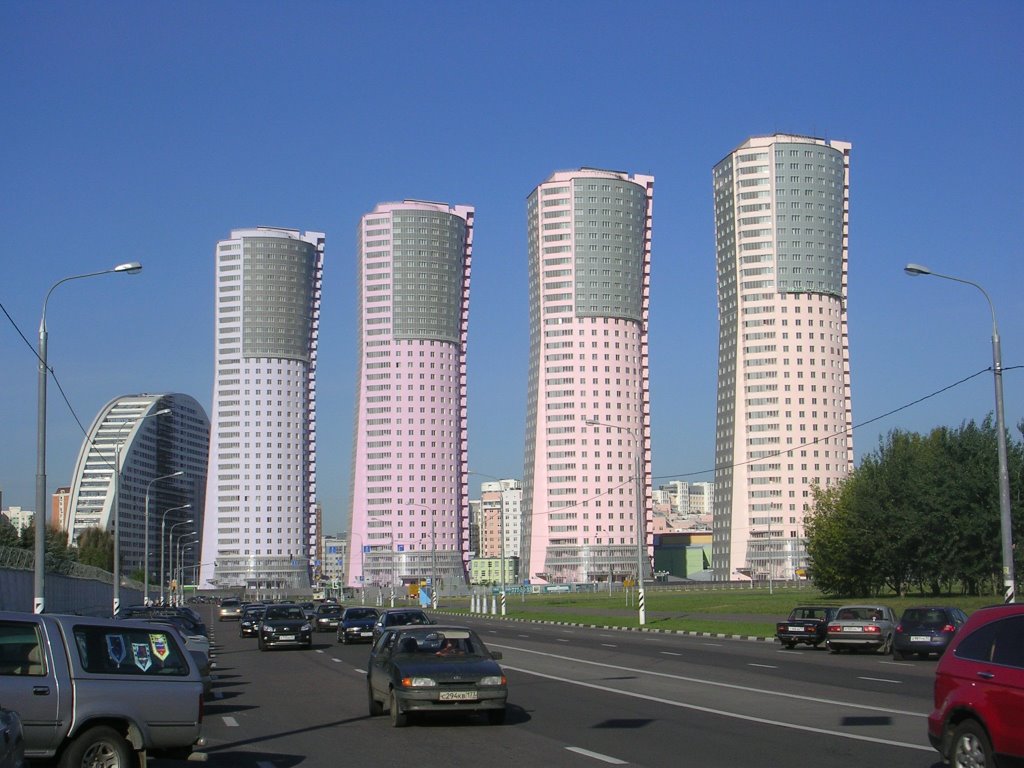 Moscow, new buildings near  Khodynka Arena, Лениградский