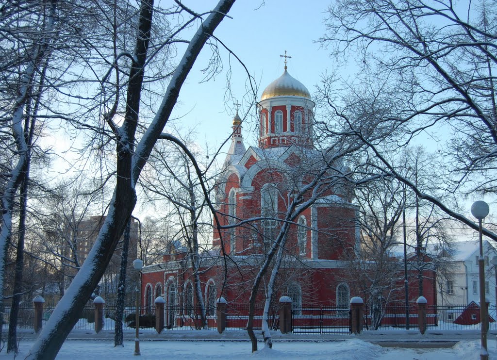 The church of the annunciation of thye Holy Virgin in Petrovskij Park, Лениградский