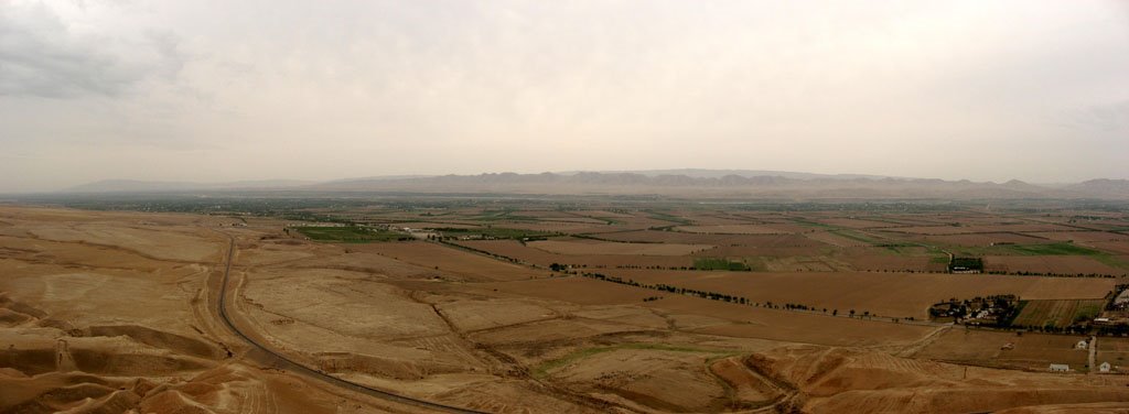 Panorama of Kabodiyon & Shaartuz valley. Tajikistan., Пяндж