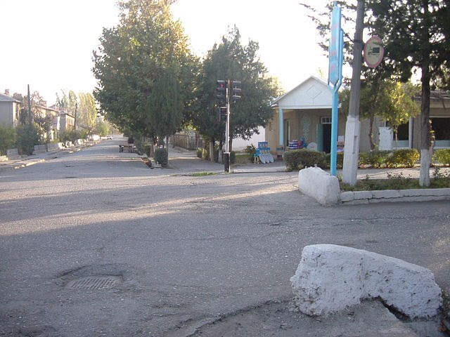 The main road outside Bobo Salomov  Firuz Agolikov, Ганчи