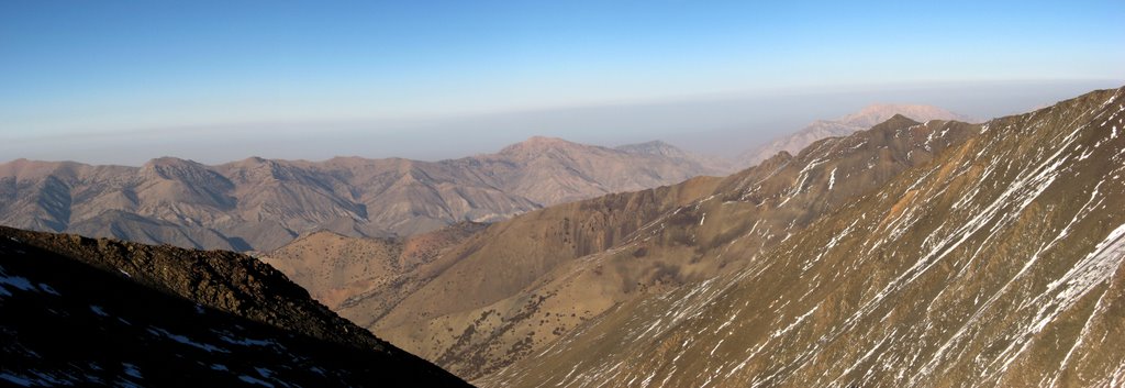 To the north, from Turkestan ridge. Sogd, Tajikistan., Зафарабад