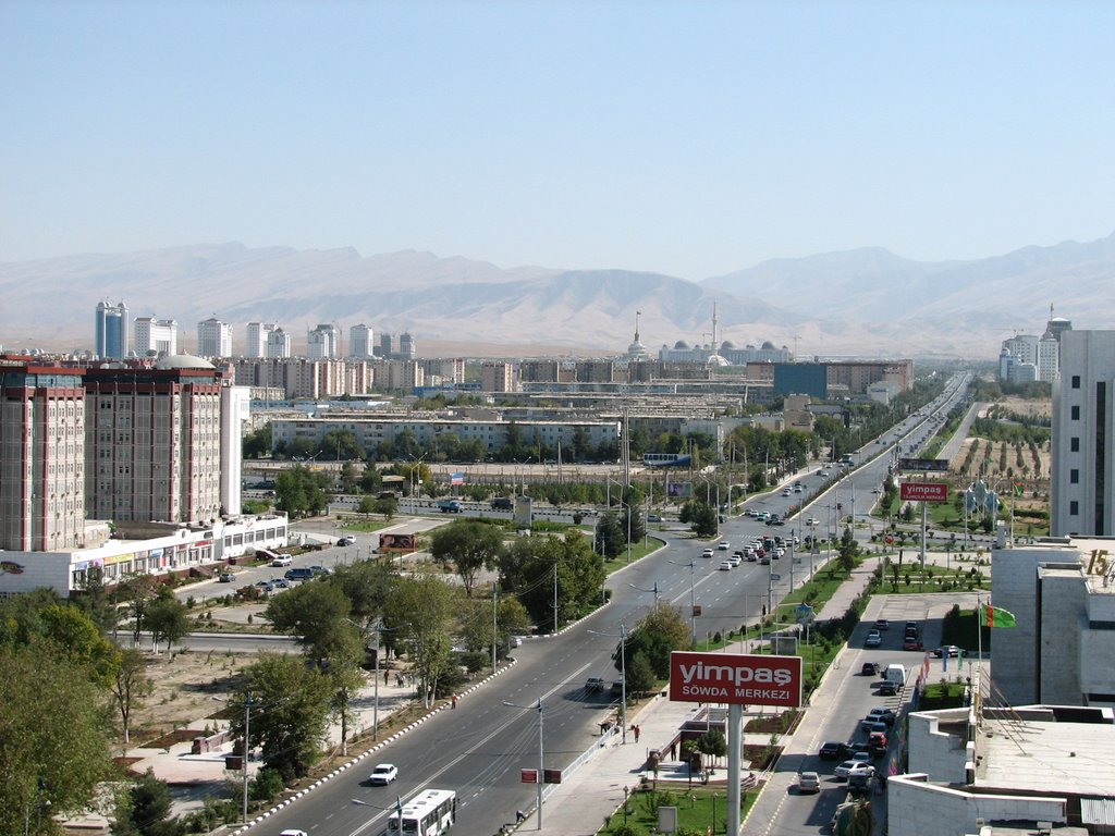 Turkmenbashy avenue in ASHGABAT, Ашхабад