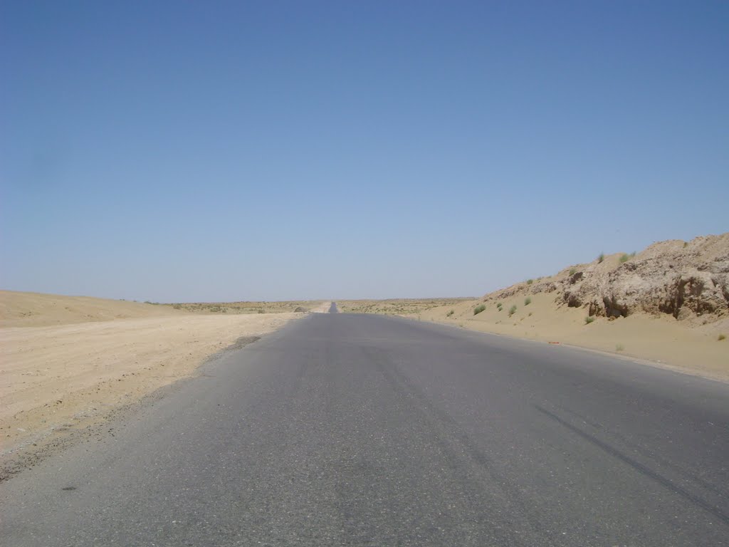 road in desert. дорога в пустыне, Захмет