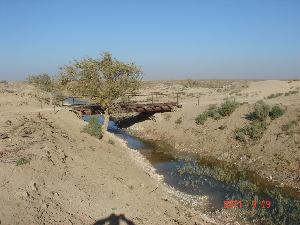 железный мост Каракыр, Газли