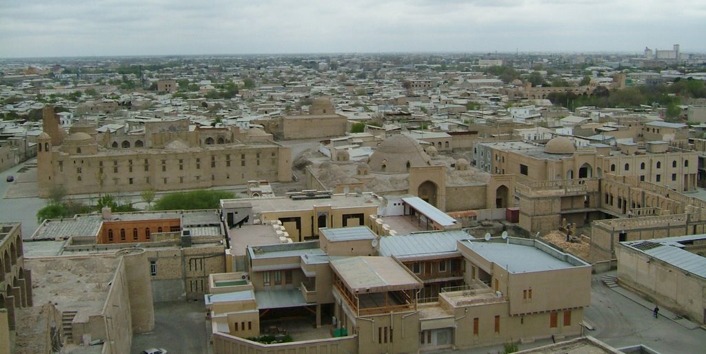 Vistas desde el Minarete Kalon, Bujara, Uzbekistán, Каракуль