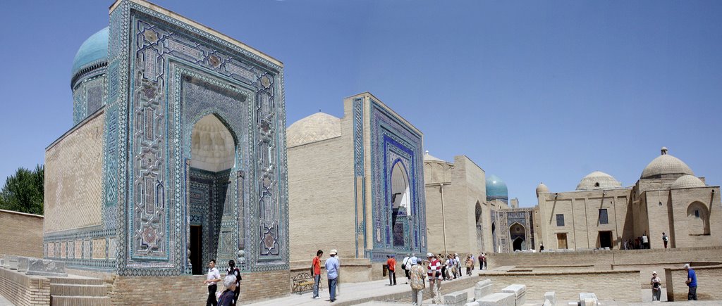 Samarkand - Panorama - Inside Shah-i-Zinda necropolis, Самарканд