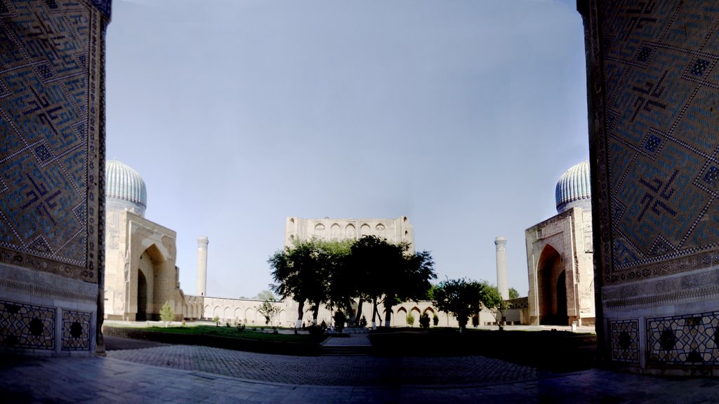 Samarkand - inside Bibi Khanum mosque, Самарканд
