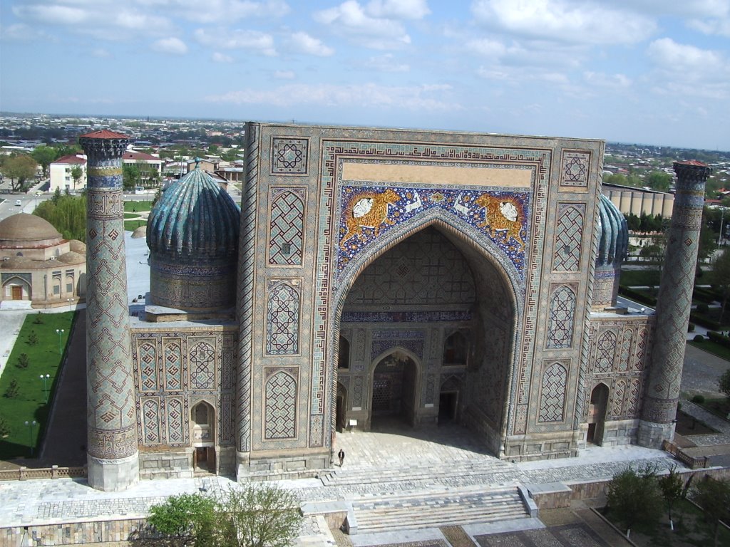 Samarqand from the top of Oulougbeg Medersa, Самарканд