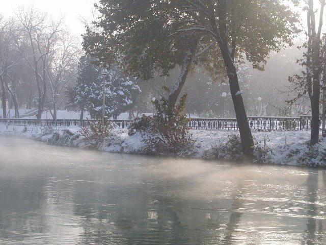 River Anhor in winter, Верхневолынское