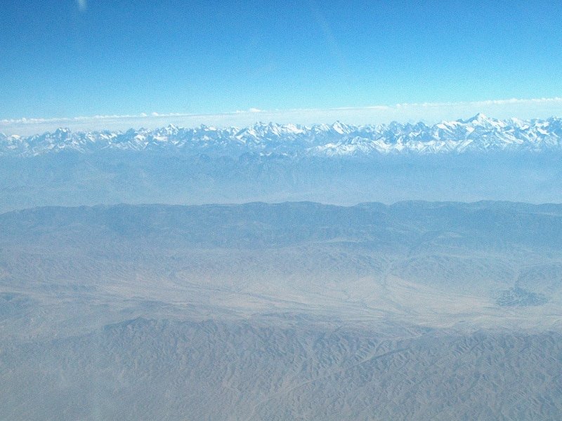 Turkestan range (Pamiro-Alay region), view from airplane, Пскент