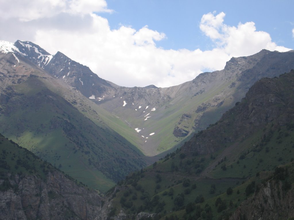 Abshir Pass, view from Kapchagay (S), Язъяван