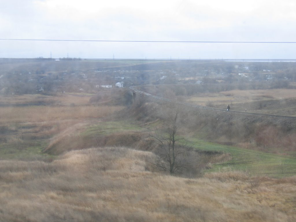 Жд. линия на Старобешевскую ТЭС.( поселок Новый Свет) 2007 г, Горбачево-Михайловка