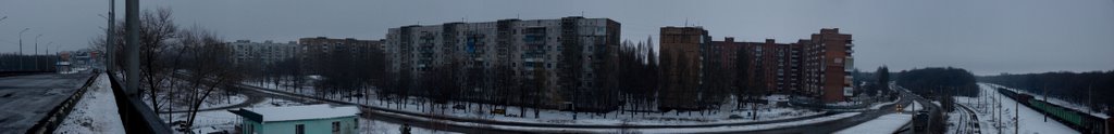Panorama on bridge, Карло-Либкнехтовск