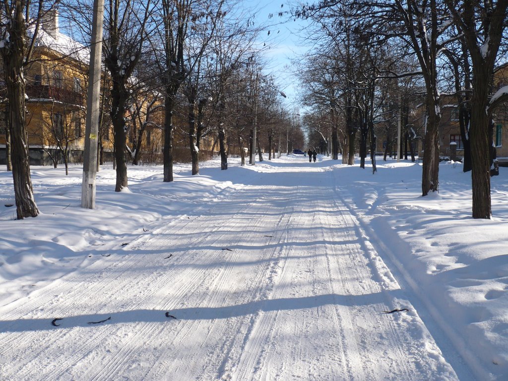 Зима на ул. Карпинского, Краматорск