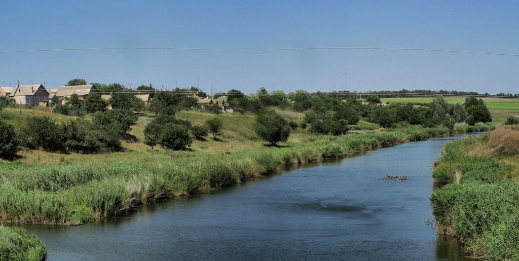 View of Gruzsky Elanchik river, Новоазовск