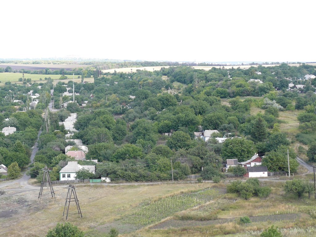 вид на пос. Крупский, Торез