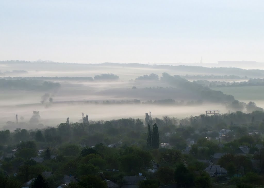 Туман над поселком Крупской, Торез