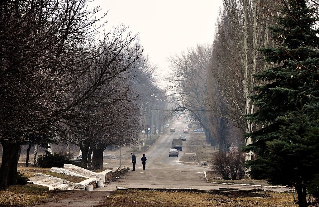 Харцызск, вид на ул. Адамца, Харцызск