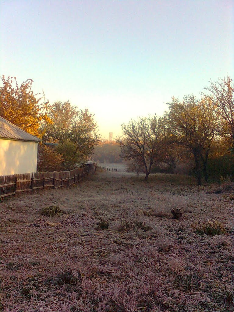 Осенние заморозки.Autumn frost, Шахтерск