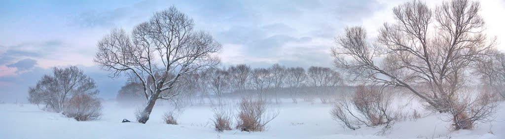 р. Случ, Зима туман (Panorama), Барановка