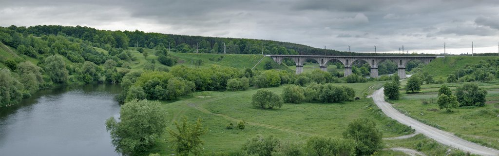 Залізничний міст через р. Случ (Panorama), Броницкая Гута