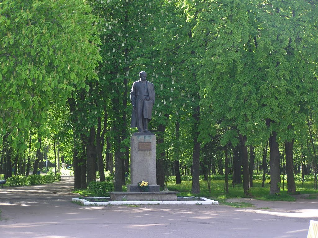 Пам"ятник Шевченку в парку., Коростень